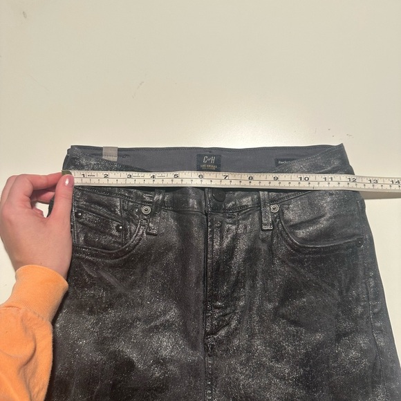 citizens of humanity rocket high rise skinny jeans size 26 shiny black - Picture 5 of 10